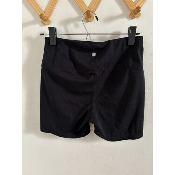 Yogalicious Lux Shorts Women's Medium Black Biker Athletic Wear High Rise - Picture 3 of 5